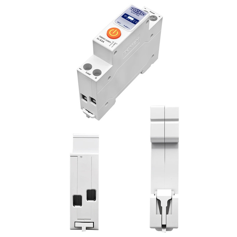 WiFi умный-выключатель, только таймер 1P+N 63A DC 8-90V Smart Life, Tuya [TOB9DC-63WIFI] Tomzn