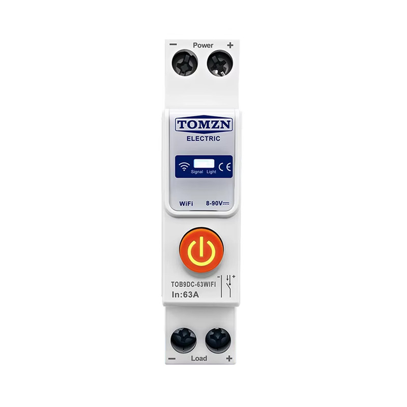 WiFi умный-выключатель, только таймер 1P+N 63A DC 8-90V Smart Life, Tuya [TOB9DC-63WIFI] Tomzn