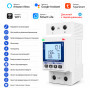 WiFi умное-реле с подсветкой, полной защитой, счетчиками, таймером 1P+N 63A 230V Smart Life, Tuya [TOVA-63TL] Tomzn