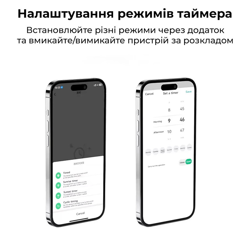 WiFi розумний-вимикач, тільки таймер 1P+N 63A 230V Smart Life, Tuya [GWS10-W1] Geya