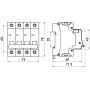 Автоматичний вимикач 4р 63А 6кА "C" [s002153] E.NEXT e.mcb.stand.60.4.C63
