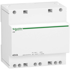 Трансформатор на DIN-рейку защитный 40ВА 220В/12-24В [A9A15220] ITR Schneider Electric