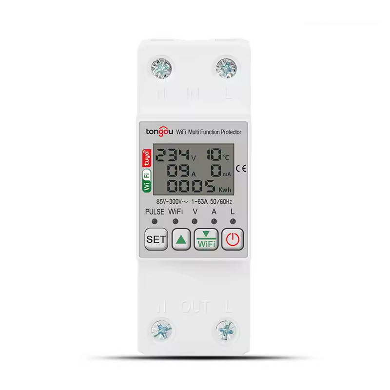 WiFi умное-реле с полной защитой, счетчиками, таймером 1P+N 63A 230V Smart Life, Tuya [TO-Q-SM263JWT] Tongou