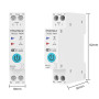 WiFi умный-выключатель с счетчиками, таймером 1P+N 20A 230V Smart Life, Tuya [TXCB2-TWM-20A] Taxnele