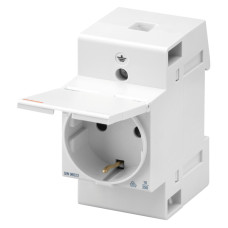 Розетка на DIN-рейку 2P+PE 16A 250V с заземлением, крышкой [GW96523] Gewiss
