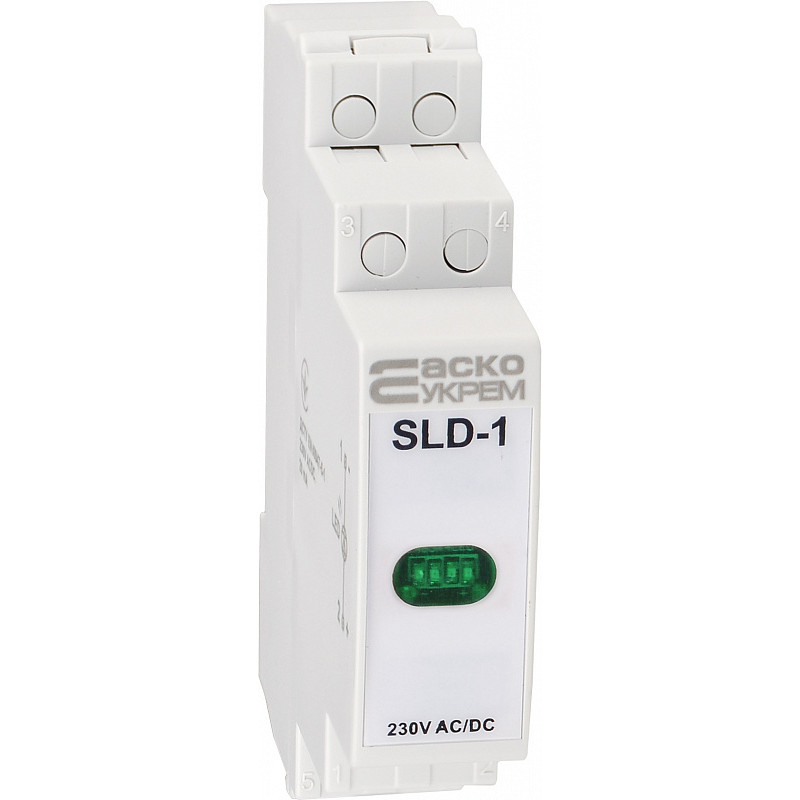 Модульна сигнальна арматура 230V AC/DC LED зелена [A0140030031] SLD-1 АСКО