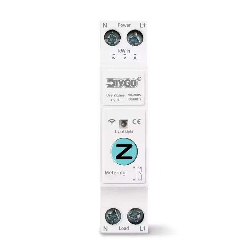 ZigBee розумний-вимикач з лічильниками, таймером 1P+N 40A 230V Smart Life, Tuya [DGB-63ZM-40A] DiyGo