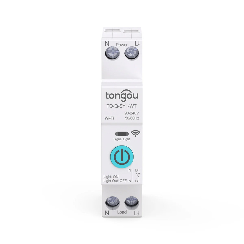 WiFi умный-выключатель, только таймер 1P+N 25A 230V Smart Life, Tuya [TO-Q-SY1-WT-25A] Tongou