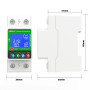 WiFi умное-реле с полной защитой, счетчиками, таймером, PV-систем 1P+N 63A 230V Smart Life, Tuya [WTDZW-63A/N] RMshebei