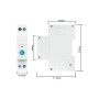 ZIgBee умный-выключатель с полной защитой, счетчиками, таймером, PV-систем 1P+N 63A 230V Smart Life, Tuya [RMDZB-1PNL 63JLS] RMshebei