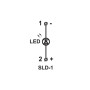 Модульная сигнальная арматура 230V AC/DC LED синяя [A0140030034] SLD-1 АСКО