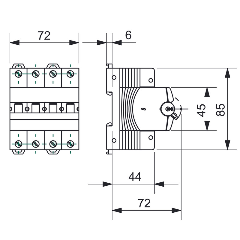 Автоматичний вимикач 4P 25A 6кА "C" [GW92089] МТ60 GEWISS