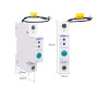 WiFi умный-выключатель с полной защитой, счетчиками, таймером 1P 63A 230V eWeLink [TOB8e-63WiFi] Tomzn