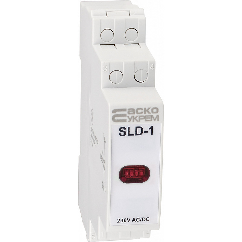 Модульная сигнальная арматура 230V AC/DC LED красная [A0140030032] SLD-1 АСКО