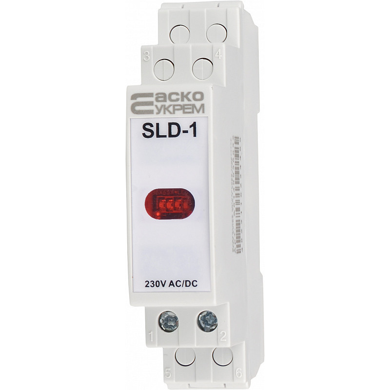 Модульная сигнальная арматура 230V AC/DC LED красная [A0140030032] SLD-1 АСКО