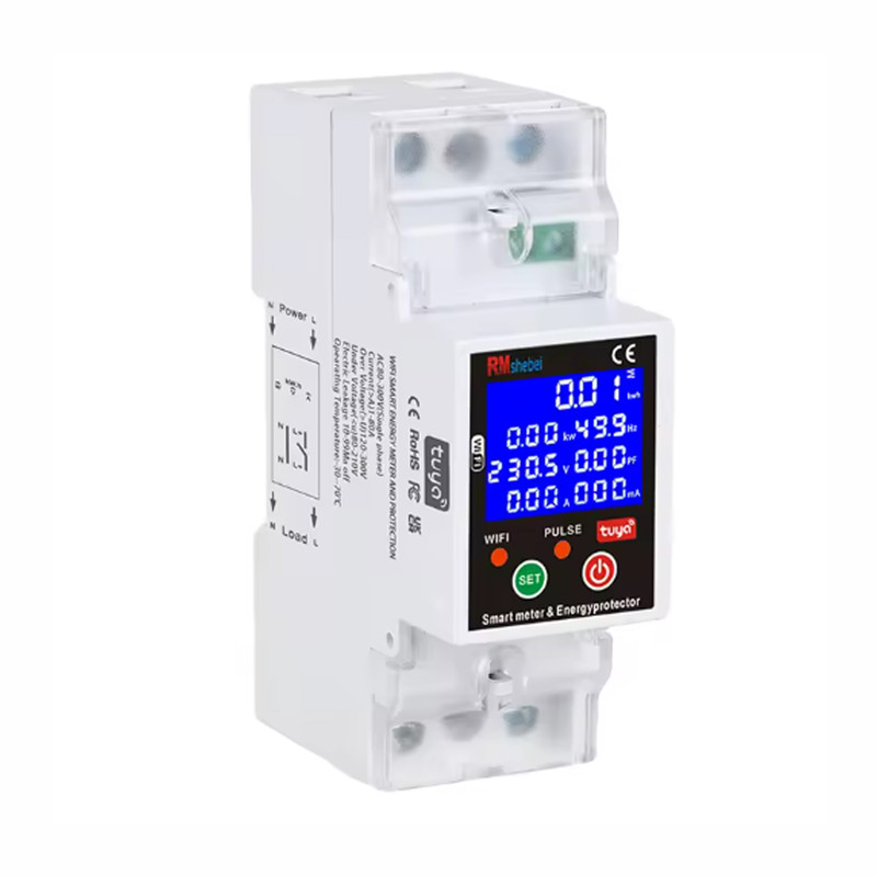 WiFi умное-реле с полной защитой, счетчиками, таймером, PV-систем 1P+N 80A 230V Smart Life, Tuya [WTDZW-80A/N] RMshebei