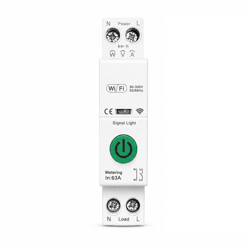 WiFi розумний-вимикач з повним захистом, лічильниками, таймером 1P+N 63A 230V Smart Life, Tuya [TY-VAP] Tuya