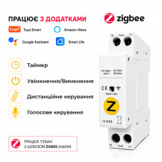 ZIgBee розумний-вимикач, тільки таймер 1P+N 63A 230V Smart Life, Tuya [TY-TW-Z] Tuya