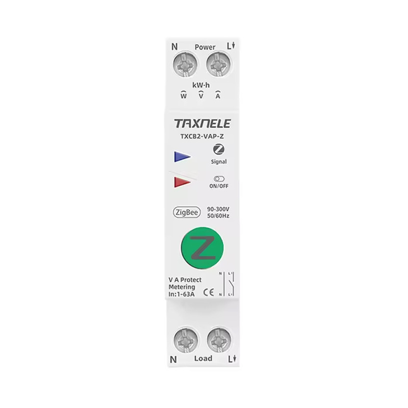 ZigBee розумний-вимикач з повним захистом, лічильниками, таймером 1P+N 1-63A 230V Smart Life, Tuya [TXCB2-VAP-Z] Taxnele