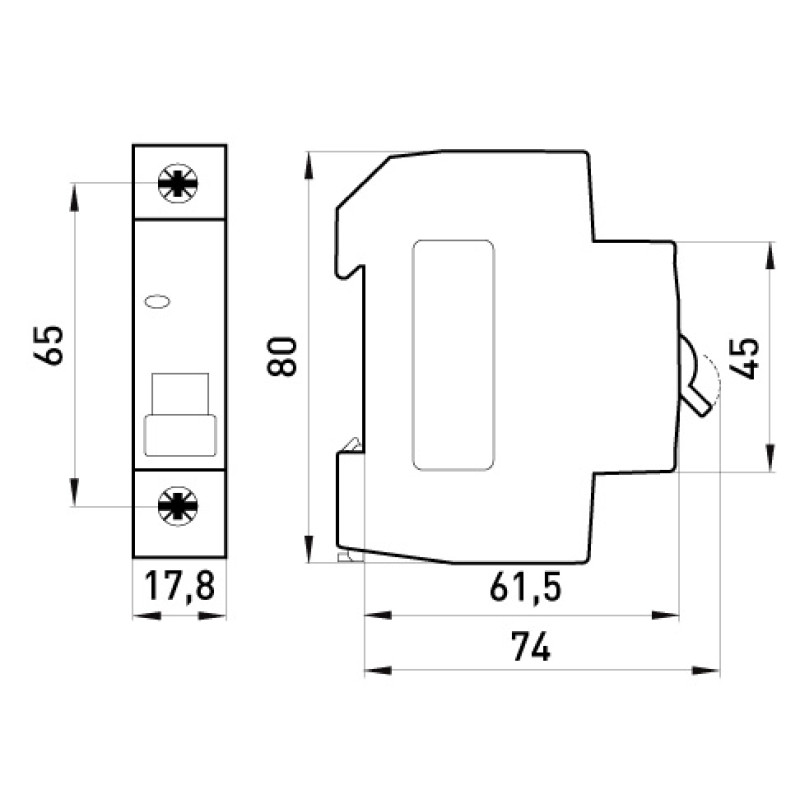 Автоматичний вимикач 1р 5А 4,5кА "B" [s001005] E.NEXT e.mcb.stand.45.1.B5