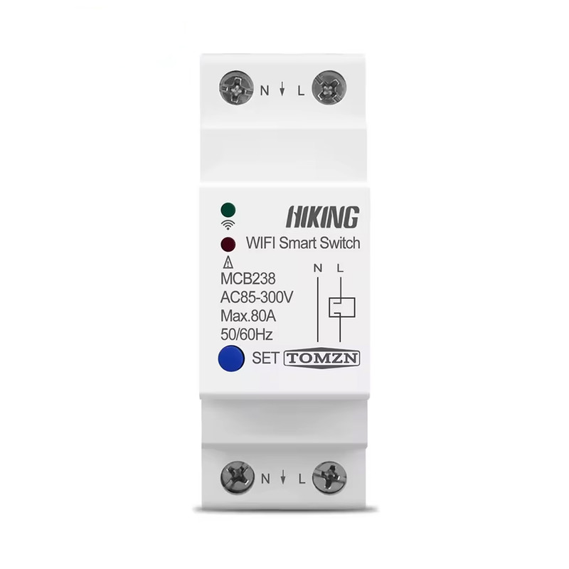 WiFi умный-выключатель, только таймер 1P+N 80A 230V Smart Life, Tuya [MCB238] Tomzn