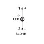 Модульная сигнальная арматура 230V AC/DC 9мм LED красная [A0140030001] SLD-1H АСКО
