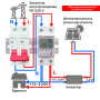 WiFi умное-реле с полной защитой, счетчиками, таймером, PV-систем 1P+N 63A 230V Smart Life, Tuya [WTDZW-B-63A] RMshebei