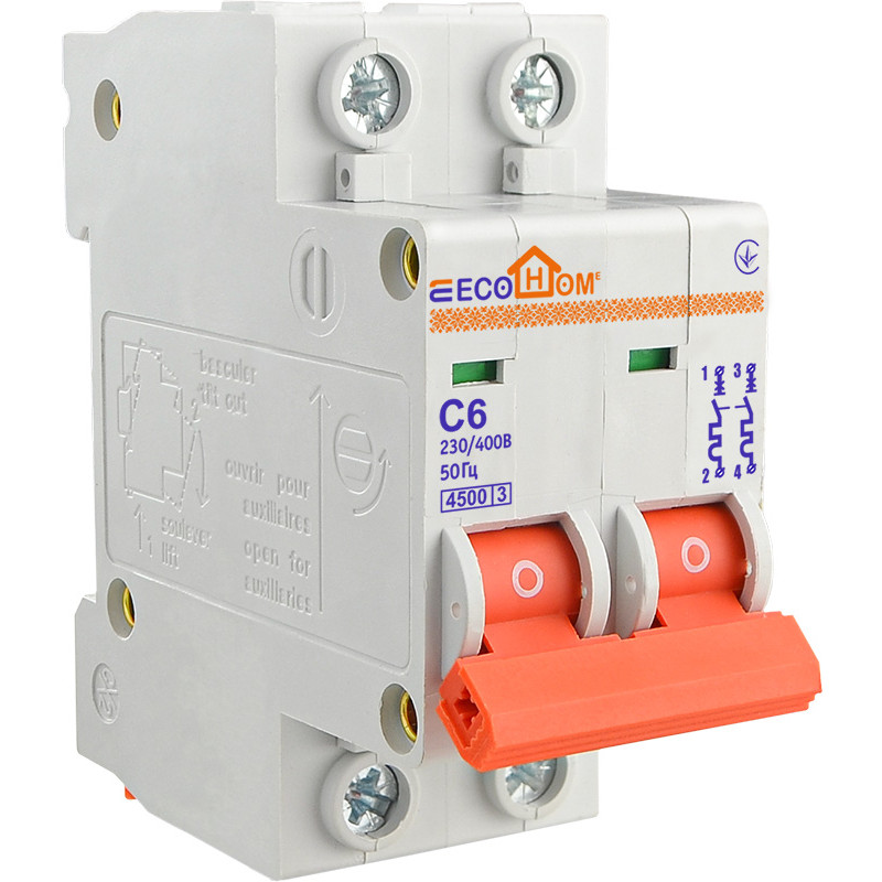 Автоматичний вимикач 2P 6A 4,5кА "C" [ECO010020001] ECO АСКО