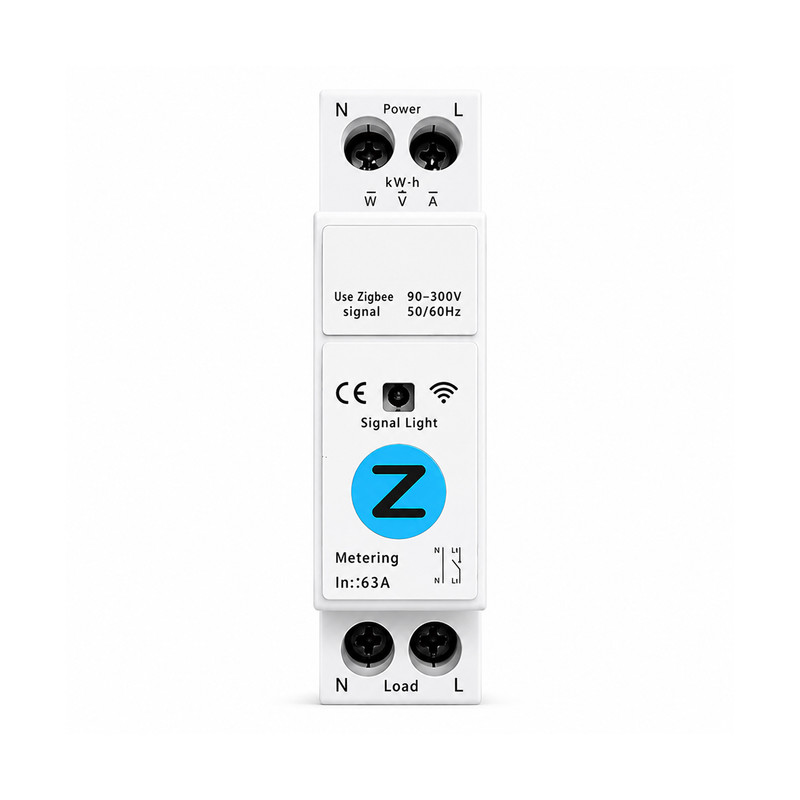 ZIgBee розумний-вимикач з лічильниками, таймером 1P+N 63A 230V Smart Life, Tuya [TY-TWM-Z] Tuya