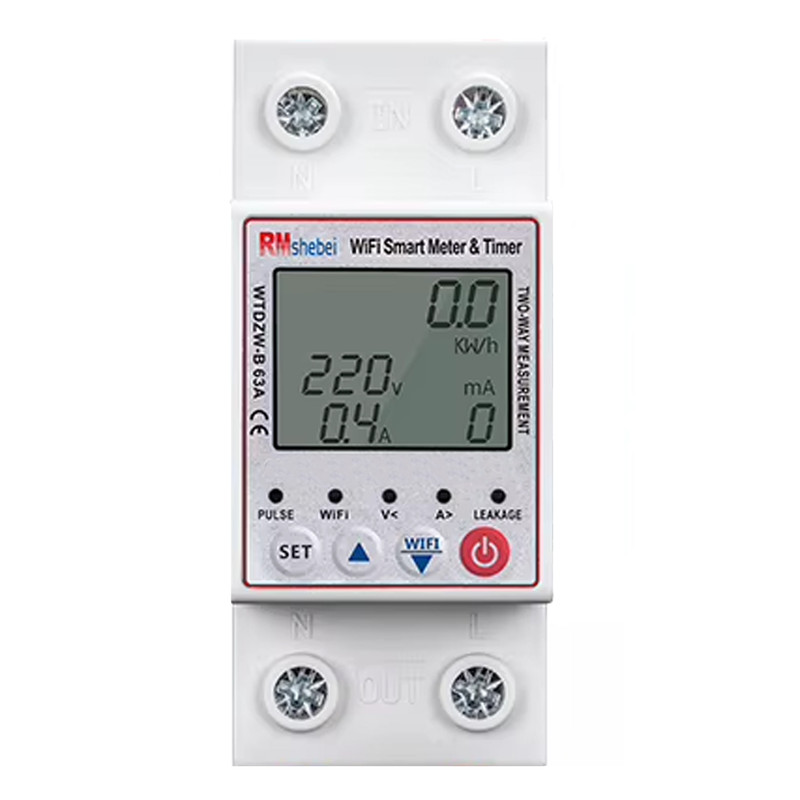 WiFi умное-реле с полной защитой, счетчиками, таймером, PV-систем 1P+N 63A 230V Smart Life, Tuya [WTDZW-B-63A] RMshebei