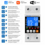 WiFi розумне-реле з повним захистом, лічильниками, таймером 1P+N 63A 230V Smart Life, Tuya [TVPS1-63TS] Taxnele