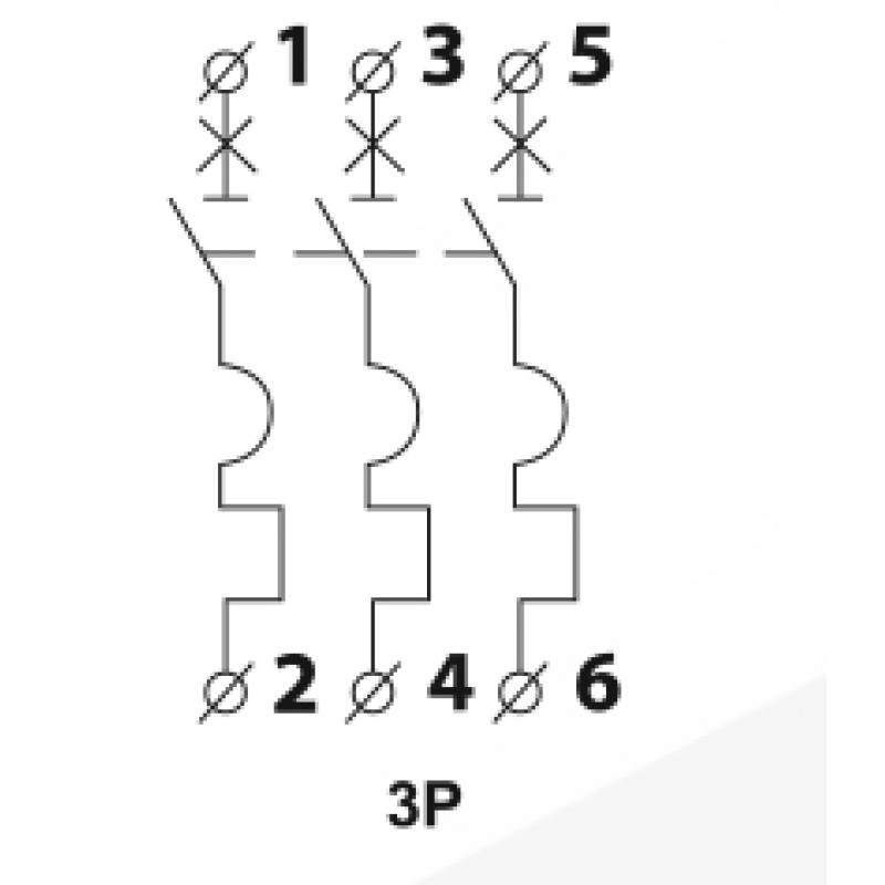 Автоматичний вимикач 3P 80А 6кА "D" [A0010210127] UProfi АСКО