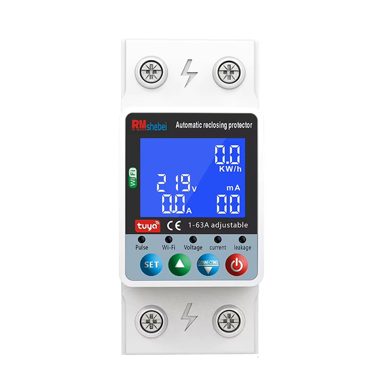 WiFi умное-реле с полной защитой, счетчиками, таймером, PV-систем 1P+N 63A 230V Smart Life, Tuya [WTDZW-63AC/N2] RMshebei