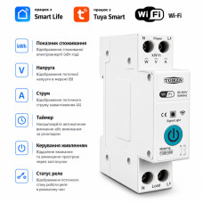 WiFi умный-выключатель с счетчиками, таймером 1P+N 50A 230V Smart Life, Tuya [TOB9-63M-50A] Tomzn