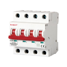 Автоматический выключатель 4р 20А 10кА "C" [i0180031] E.NEXT e.industrial.mcb.100.4.C20