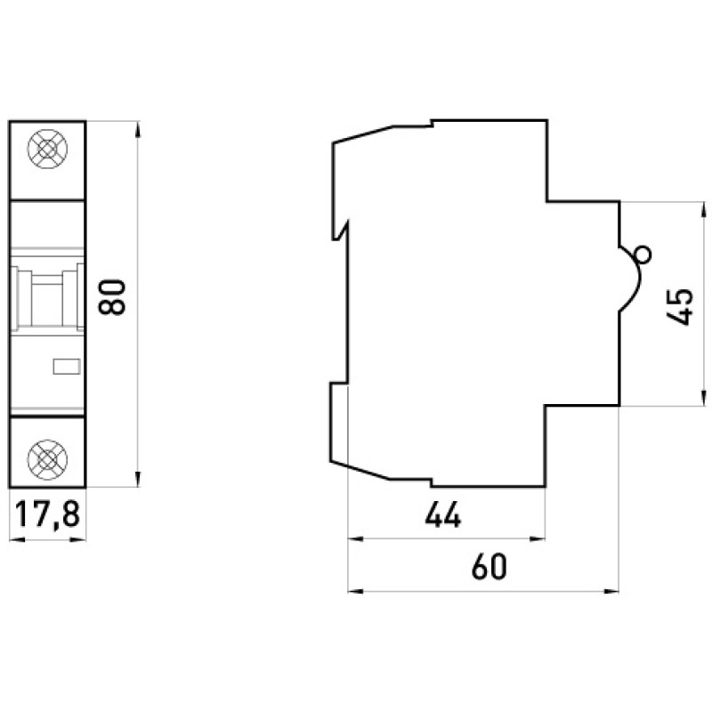 Автоматичний вимикач 1р 6А 10кА "C" [i0180001] E.NEXT e.industrial.mcb.100.1.C6