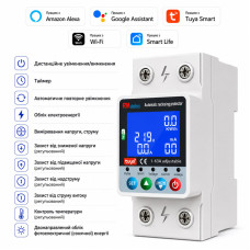 WiFi умное-реле с полной защитой, счетчиками, таймером, PV-систем 1P+N 63A 230V Smart Life, Tuya [WTDZW-63AC/N2] RMshebei