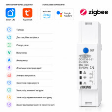 ZigBee умный-выключатель с полной защитой, счетчиками, таймером 1P+N 63A 230V Smart Life, Tuya [DDS238-1-Z1] Tomzn