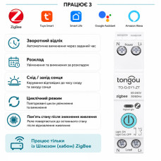 ZigBee умный-выключатель, только таймер 1P+N 63A 230V Smart Life, Tuya [TO-Q-SY1-ZT-63A] Tongou