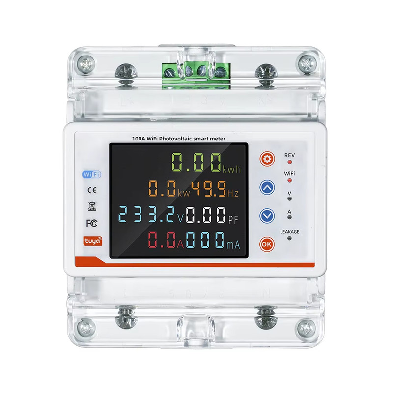 WiFi умное-реле с полной защитой, счетчиками, таймером, PV-систем 1P+N 100A 230V Smart Life, Tuya [RMDZT-GFC] RMshebei