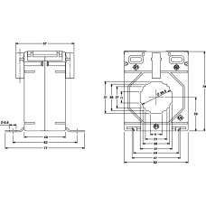 Трансформатор тока 80/5А 2ВА CL1 [4805503] CTR-30 ETI