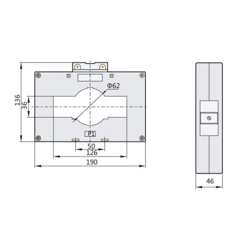 Трансформатор тока 1200/5A CL0.5 IEC [824282] BH-0.66 120I CHINT