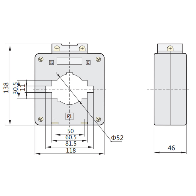 Трансформатор струму 800/5A CL0.5 IEC [824241] BH-0.66 80I CHINT
