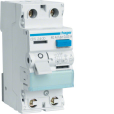 Устройство защитного отключения (УЗО) 2P 40A 30mA тип A Quickconnect [CDS240D] Hager