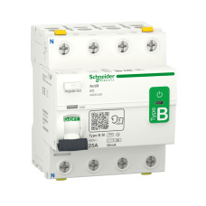 Устройство защитного отключения (УЗО) 4P 25А 30мА Тип B-SI [A9Z61425] Acti9 iID Schneider Electric