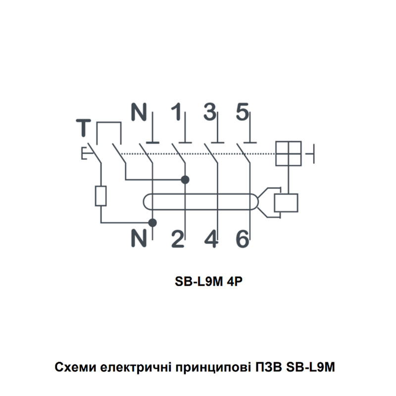 Устройство защитного отключения (УЗО) 4P 100A 30мА тип AC [RCCB61-4-100-030-AC] SB-L9M UEC