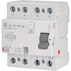 Устройство защитного отключения (УЗО) 3P+N 25А 30мА тип А Reset [2061861] EFI-P4R ETI