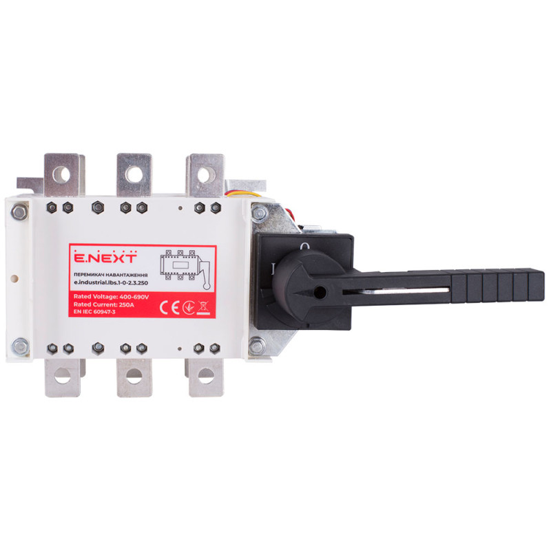 Переключатель нагрузки "I-0-II" 3P 250А 660V [i089008] E.NEXT e.industrial.lbs.1-0-2.3.250
