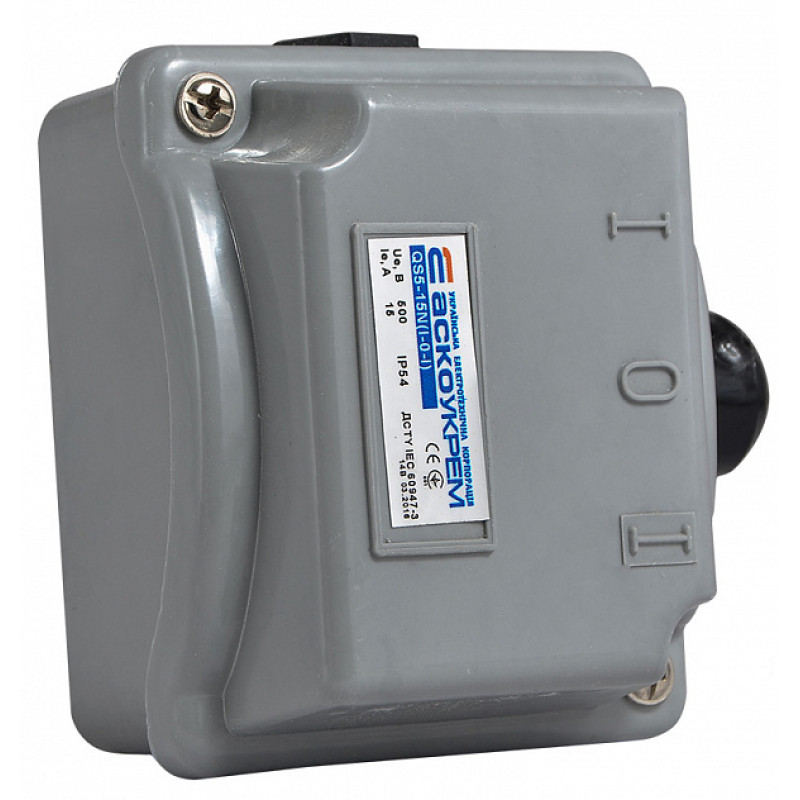 Роз'єднувач "I-0-I" 3P 15A 500V [A0100010002] QS5-15N АСКО