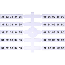 Маркировочная табличка с нумерацией №31-40 для винтовых клемм VS, PA пластик белая (200шт.) [3901758] EO3 ETI